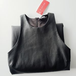FAUX LEATHER DRESS